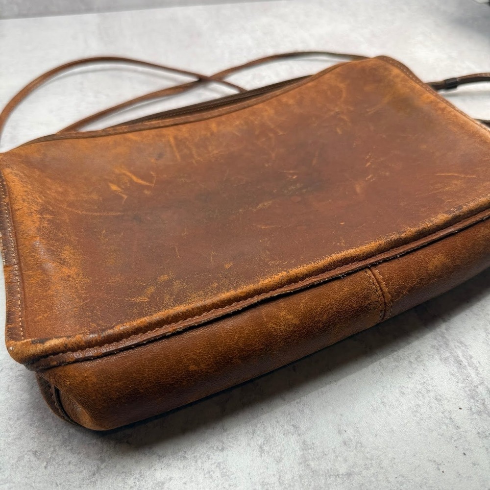 Vintage 1970s Coach Leatherware Leather Convertible Bag British Tan Made in USA - Picture 10 of 14